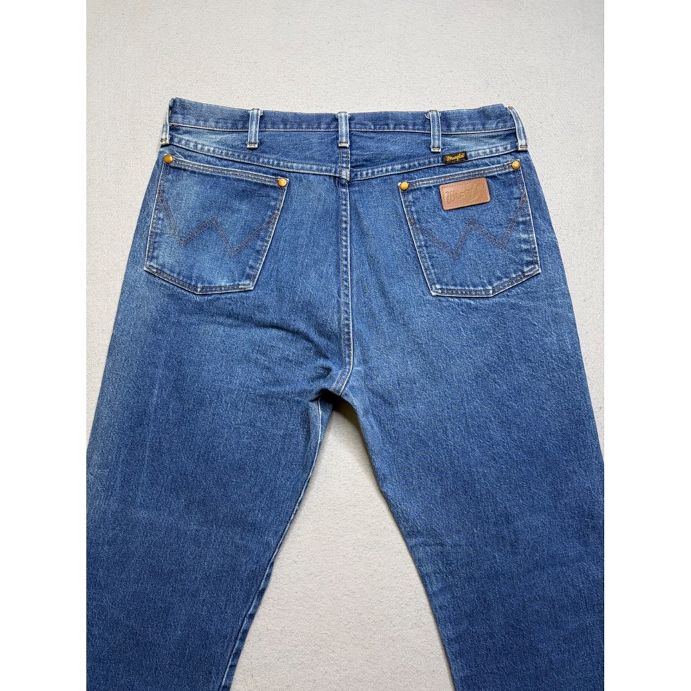 Wrangler Jeans Mens 38x34 Blue 13MWZ Cowboy Cut Vintage 90s Made in USA Denim - Picture 4 of 12